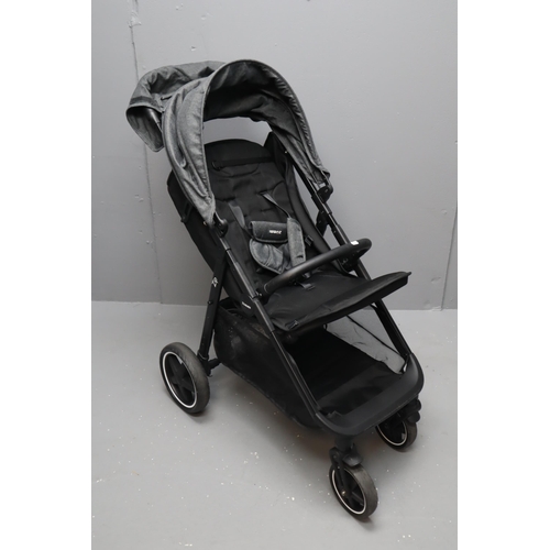 636 - A Zummi Zip Baby Stroller, With Hood. Folds Down. No Postage