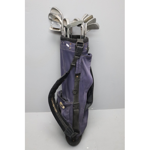 640 - A Selection of Seventeen Golf Clubs, In Taylor Made Golf Bag. Includes Precision Irons, Pro Drive Mo... 