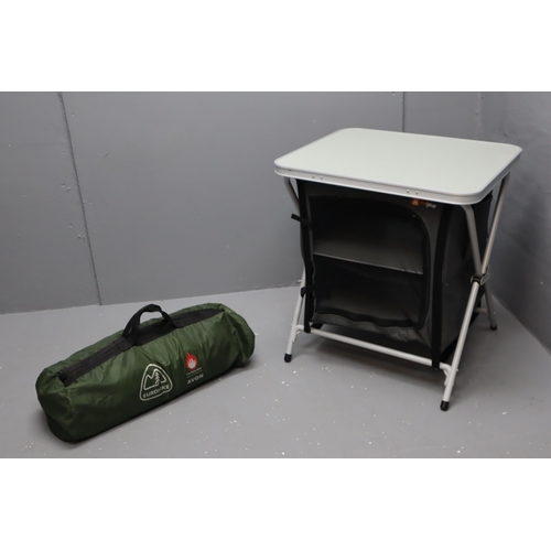 841 - Selection Including Higear Elite 3 Shelf Cupboard and Eurohike Camping Tent (Unchecked)