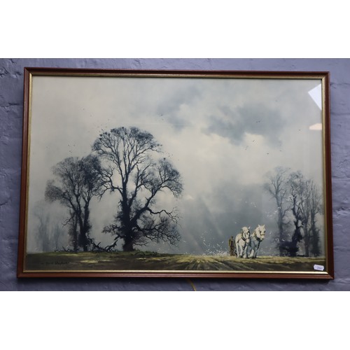 846 - David Shepherd Framed and Glazed Print entitled Winter Plough (31