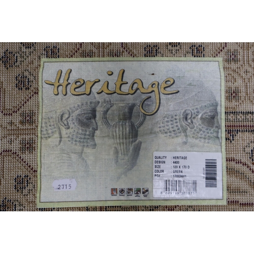 650 - Heritage rug (120cm x170) 4400 design - colour green