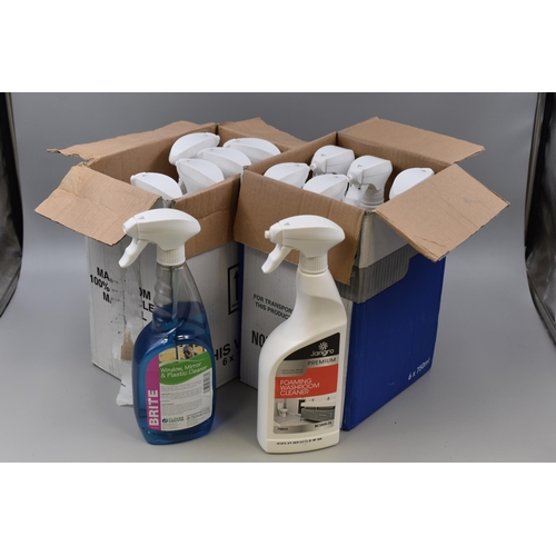 661 - Two Boxes of Industrial Strength Cleaning Sprays to include Window, Mirror and Plastic Cleaner, and ... 