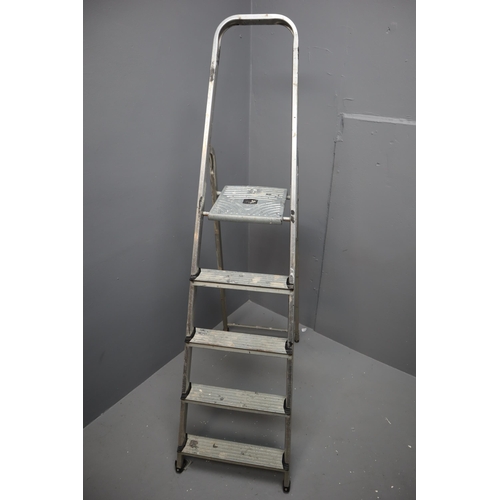 668 - Lightweight Folding Five Tier Stepladders. No Postage