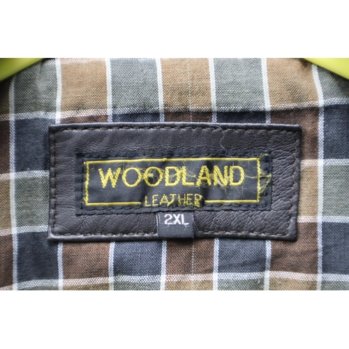 625 - A Woodland Leather 2XL Jacket, Appears In Good Condition