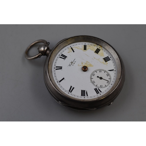 42 - Sterling Silver Cased Waltham of USA Pocket Watch (Spares or Repairs)