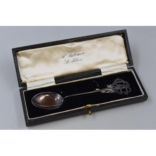 51 - A Hallmarked Birmingham Silver Teaspoon, In Presentation Case