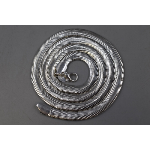 53 - A 925. Silver Herringbone Chain Necklace