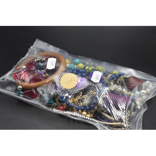 87 - A sealed bag full of unsorted jewellery