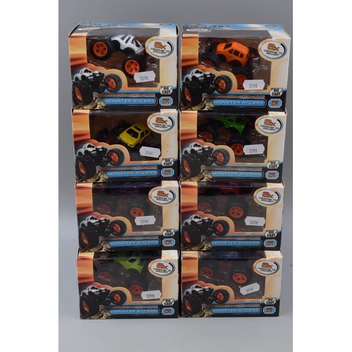 236 - Complete Set Of Eight 'Urban Blazerz' Monster Racers Die-Cast Models With Original Boxes, Appear Un-... 