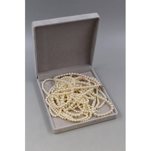 247 - Seven Single Strand Pearl Necklaces, In Presentation Box