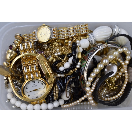 110 - A box full of unsorted jewellery