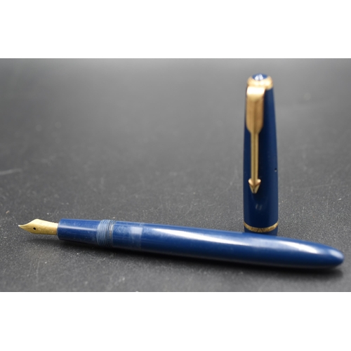 256 - A Parker Slimfold 14ct Gold Nibbed Fountain Pen