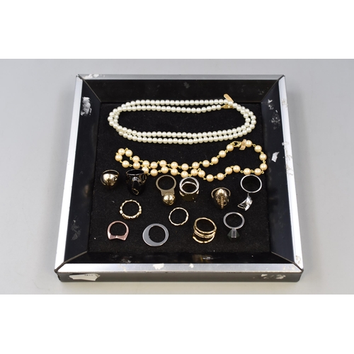 113 - A Selection of Jewellery To Include Two Pearl Necklaces and A Selection of Rings