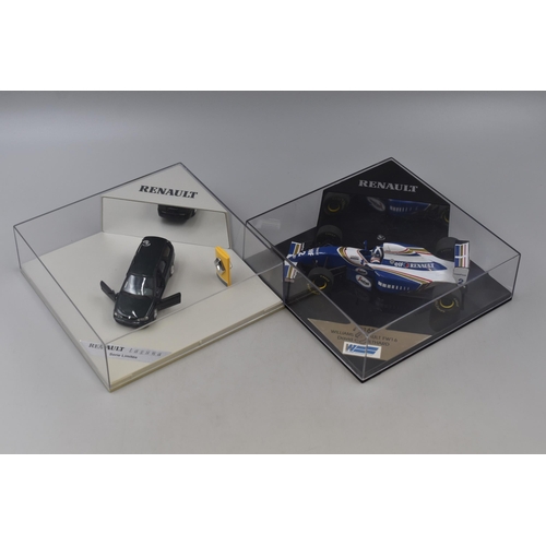 164 - Two Die Cast Renault Cars in Presentation Cases To Include Renault Laguna, And 5016B Williams Renaul... 