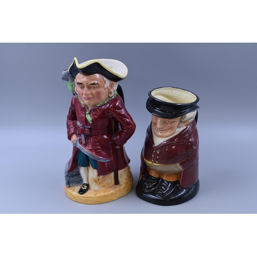 315 - Two Character Jugs including Burlington Long John Silver, and Royal Doulton The Huntsman (10