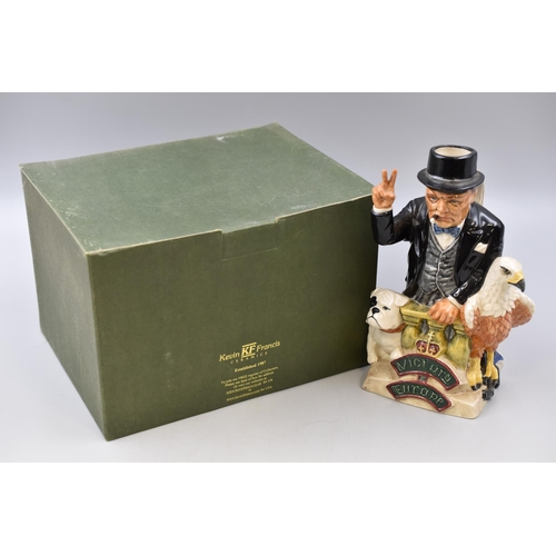 322 - Kevin Francis Limited Edition Winston Spencer Churchill VE Day Character Jug Complete with Box (9