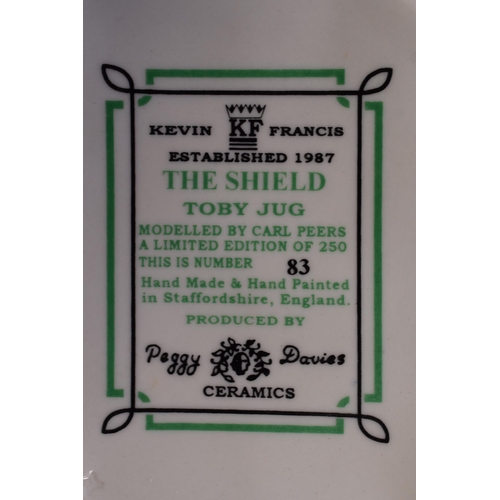 326 - A Boxed Limited Edition Kevin Francis Toby Jug 'The Shield', Modelled By Carl Peers