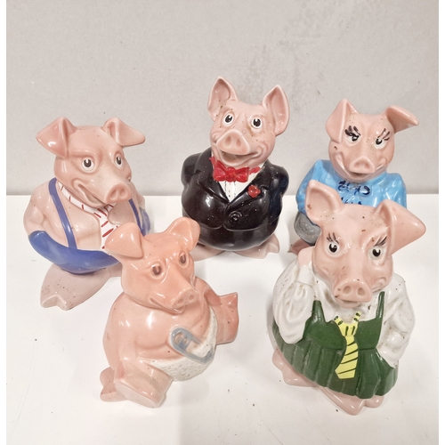 328 - Complete Set of Wade Natwest Piggy Banks with original stoppers.