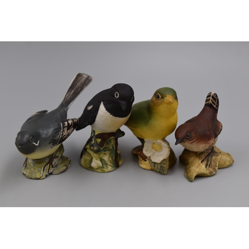 331 - Four Beswick Matt Bird Figures including Wren, Grey Wagtail, Stonechat and More