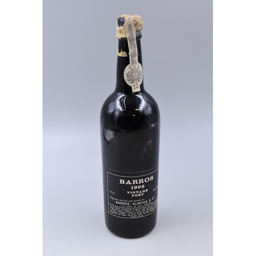 349 - A Vintage Sealed Bottle of Barros 1966 Port, 75cl