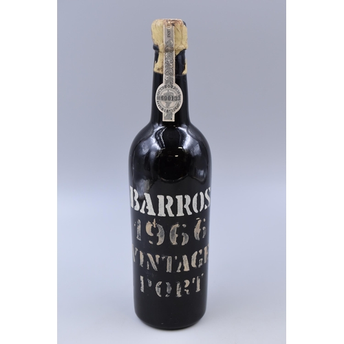 349 - A Vintage Sealed Bottle of Barros 1966 Port, 75cl