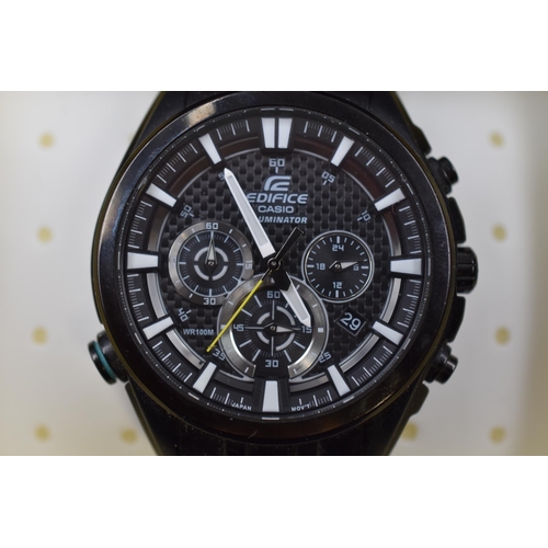 206 - Black Casio Edifice watch