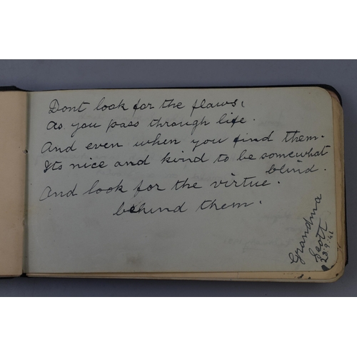 224 - 1940's autograph book full of quotes and autographs