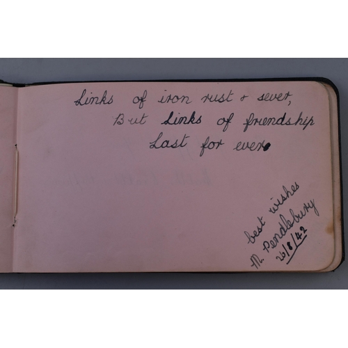 224 - 1940's autograph book full of quotes and autographs