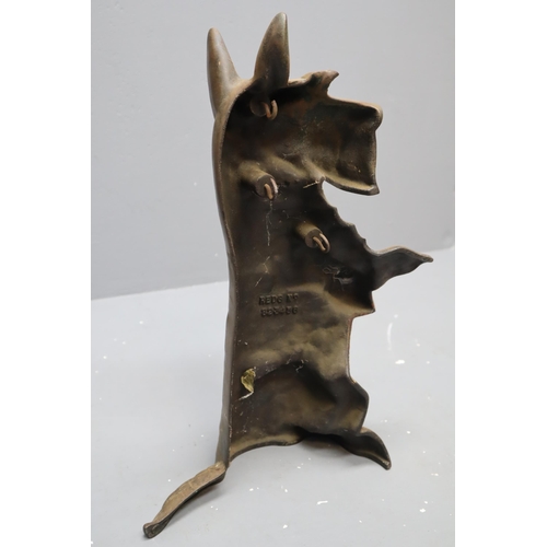 379 - Large Cast Iron Vintage Scotty Dog Fireside Companion Stand/ Door Stop 17