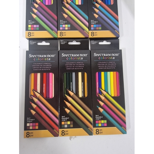 584 - Six New Packs of 8 Spectrum Noir Colorista Artists Pencils.