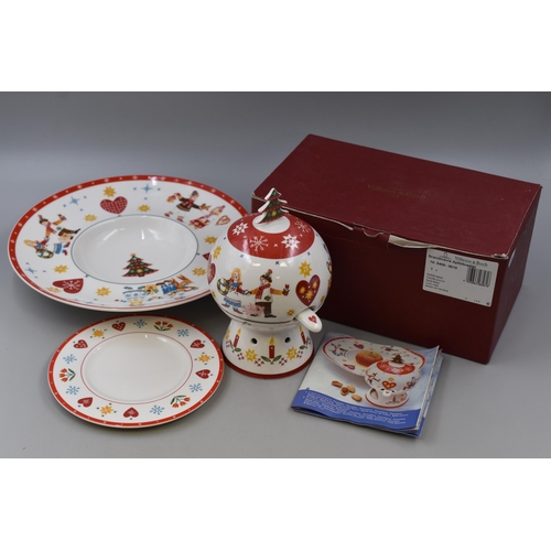 393 - Villeroy & Boch Scandinavia Apfelbraeter in Original Box with Side Plate and Dish