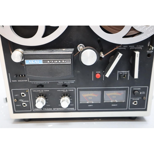 596 - A Vintage Akai 1721L Dual Speed Reel To Reel Player/Recorder, With A Selection of Twenty-One Recordi... 