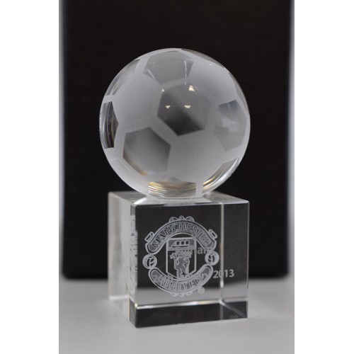 624 - Thirteen Official Manchester Utd 2012/ 21013 Laser Etched Football Mementos featuring Games Such as ... 