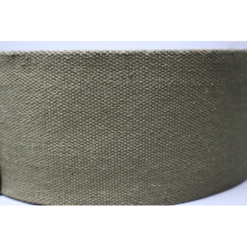 789 - Two Rolls of Ex Army Olive Green Military Webbing (12.5cm and 20cm)