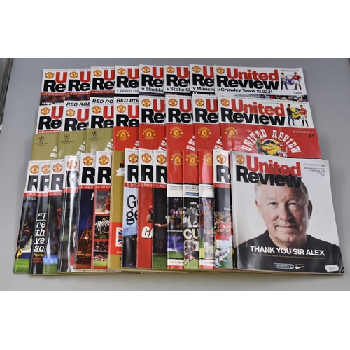 532 - Approx 39 Manchester Unted Official Match Day Programmes for the 2012 / 13 Season including Sir Alex... 