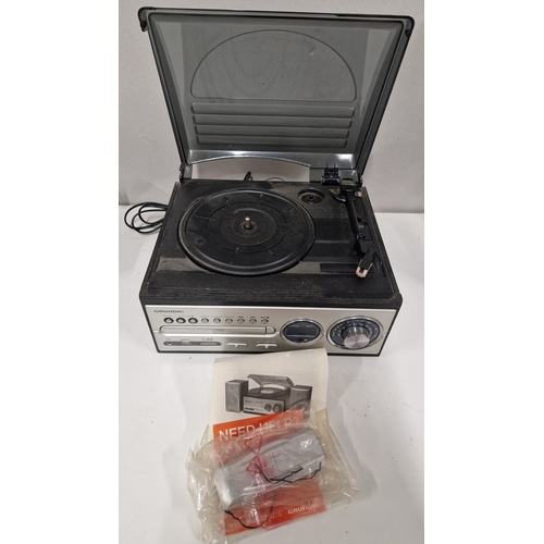 535 - Grundig Turntable, CD, Radio with USB and SD Card Ports , Remote and Instructions. No Speakers. Unte... 