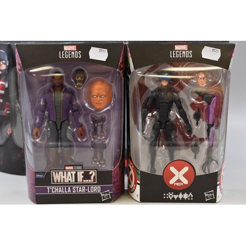 641 - Five Boxed Marvel Legends Action Figures To Include T'Challa Star Lord, Weapon X (Wolverine), And Mo... 