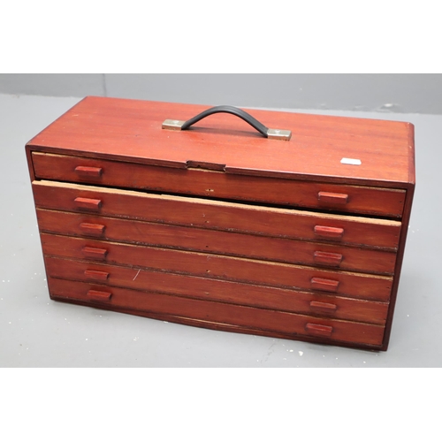 620 - A Set of Six Coin Collectors Desktop Drawers, Approx 85