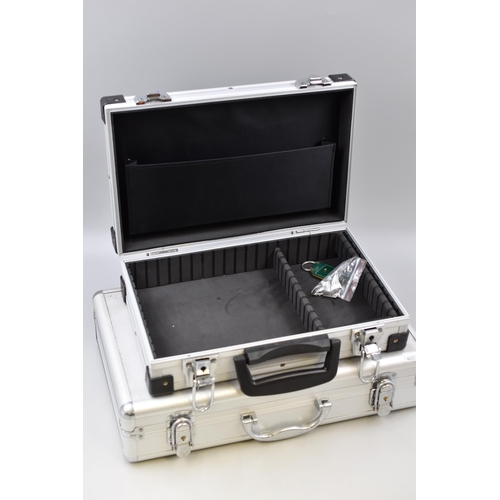 670 - Two Lockable Aluminium Storage Cases Both with Keys to include Coin Collectors Case with Trays and o... 