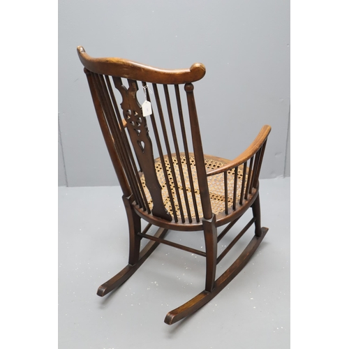 695 - Vintage wooden styled rocking chair (3 ft). No Postage