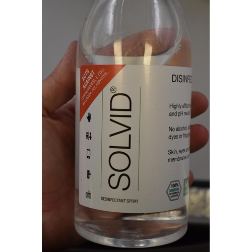 698 - Ten Bottles of Solvid Alcohol-Free Disinfectant, With Spray Tops