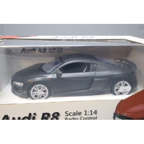 426 - RW Jian Feng Yuan Radio Control Model Audi R8 in Black, Scale 1:14, Appears Unused, In Original Box