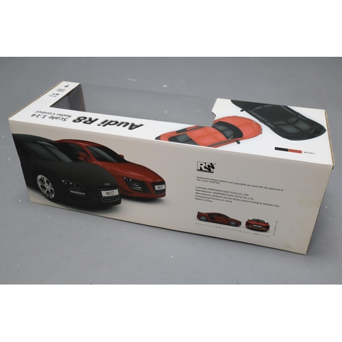 426 - RW Jian Feng Yuan Radio Control Model Audi R8 in Black, Scale 1:14, Appears Unused, In Original Box