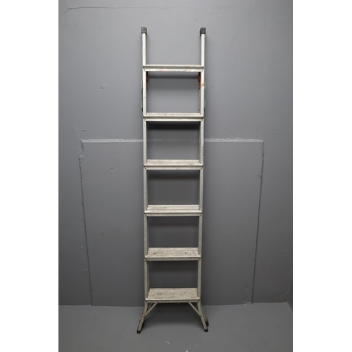 707 - Set of Lightweight Aluminium 11 Rung Fully Adjustable and Extending Ladders. No Postage