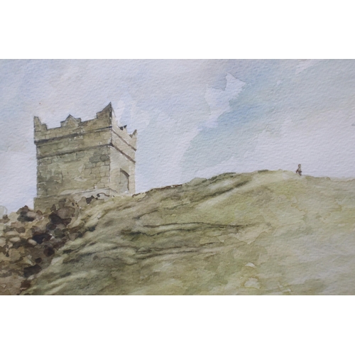 456 - Ann Tout Signed Watercolour in Framed and Glazed Mount Depicting Rivington Pike (16