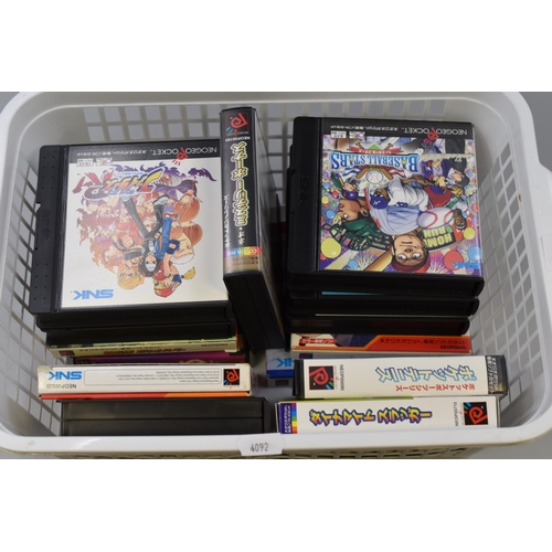 570 - Retro Neogeo Pocket with Japanese games to include: Drive Alert, Shanghai mini, Puzzle Bobble mini, ... 