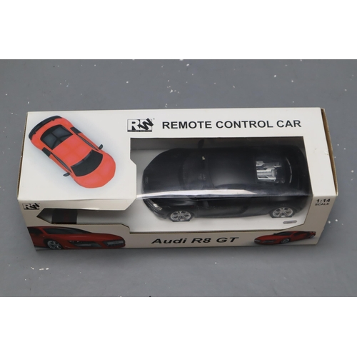 472 - RW Jian Feng Yuan Remote Control Model Audi R8 GT in Black, Scale 1:14, Appears Unused, In Original ... 