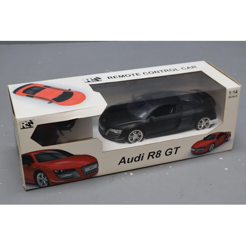 472 - RW Jian Feng Yuan Remote Control Model Audi R8 GT in Black, Scale 1:14, Appears Unused, In Original ... 