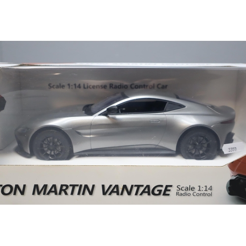 473 - RW Jian Feng Yuan Radio Control Model Aston Martin Vantage in Grey, Scale 1:14, In Original Box, App... 