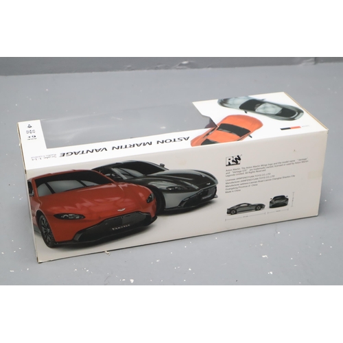 473 - RW Jian Feng Yuan Radio Control Model Aston Martin Vantage in Grey, Scale 1:14, In Original Box, App... 